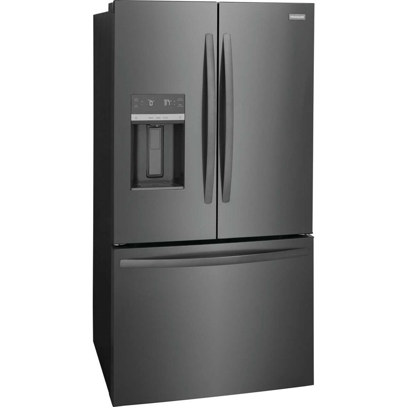 36" Black Stainless Steel French Door Refrigerator with Ice Maker