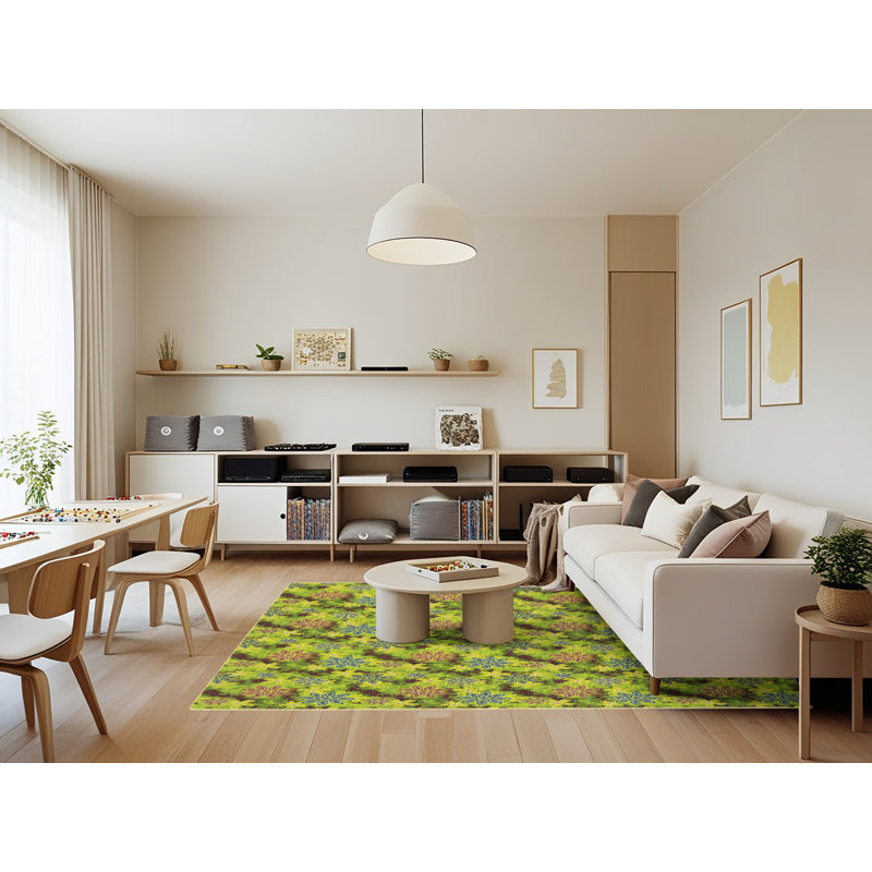 Floral Indoor Rug, Rectangle 7' x 9'