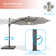 Eirlys 132'' Lighted Cantilever Umbrella with Crank Lift Counter Weights Included