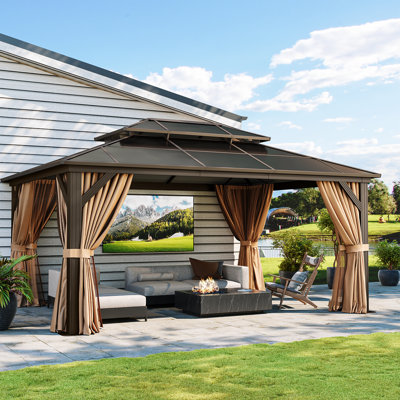 16 Ft. W x 12 Ft. D Aluminum Patio Gazebo