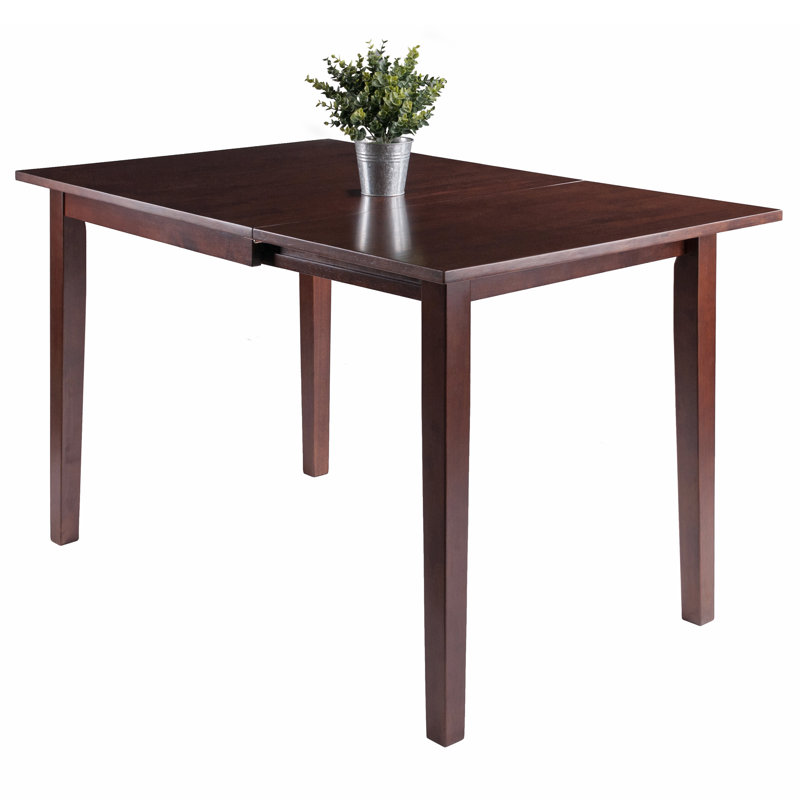 Gaviana Extendable Beech Solid Wood Dining Table, Antique Walnut