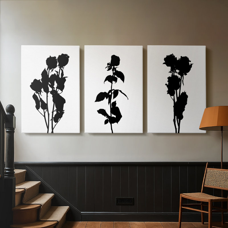 Pressed Memory I - Toile tendue avec châssis sur mesure - 3 pièces, H 12 po x l 24 po