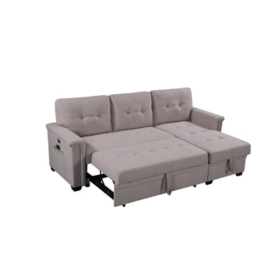 Jamil Upholstered L-Shaped Sectional Reversible