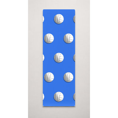 Volleyball sur fond bleu, art mural sur toile