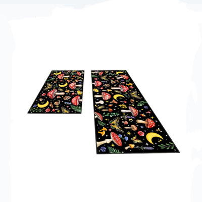 Floral Polyester Non-Skid Kitchen Mat