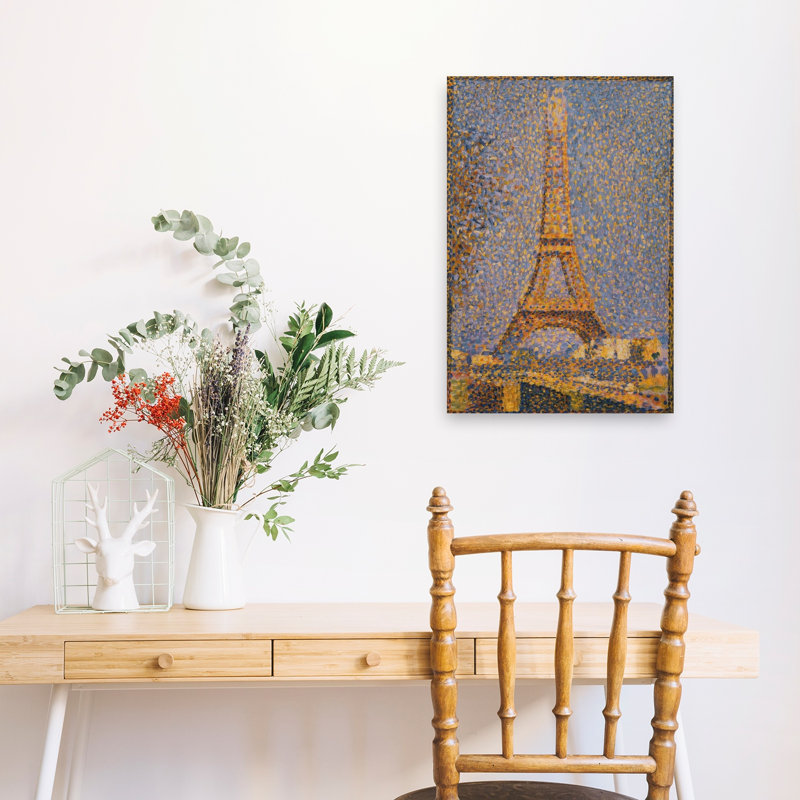 La Tour Eiffel, classique, architecture contemporaine contemporaine violette, impression d'art mural, H 24 po x l 16 po