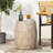 Outdoor Lightweight Concrete Side Table,End Table