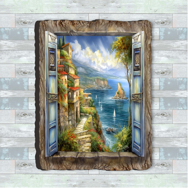 " Seaside Window Perspective View " by G. DeBrekht, 35" H x 24" W x 0.8" D