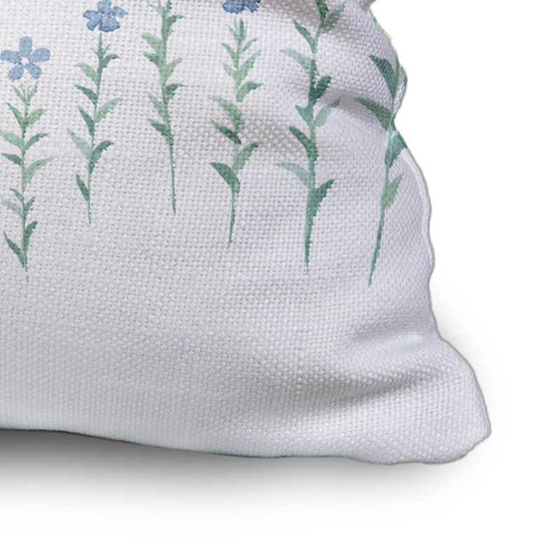  Housse et insert de coussin carré en coton, 18" x 18", Bleu