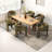 Modern Rectangular Dining Set With Upholstered Chairs With Backrest And Armrest-365073232-365073238-365073322