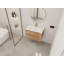 Ensemble de meuble-lavabo mural simple avec tablette et deux tiroirs 30 po Serenita, finition bois moderne-1584133408