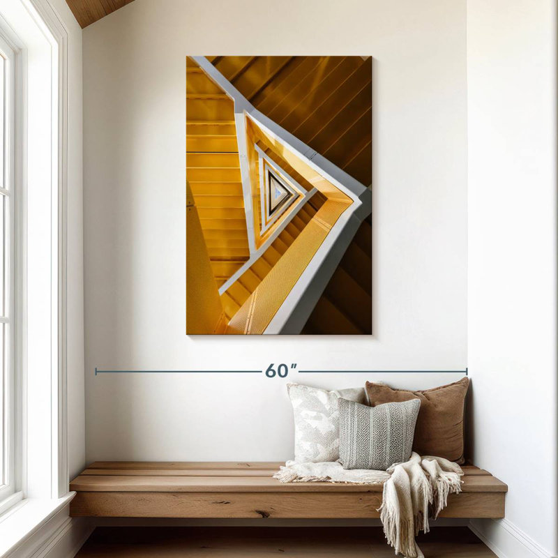Lilie Yellow Triangular Staircase, 45" H x 30" W
