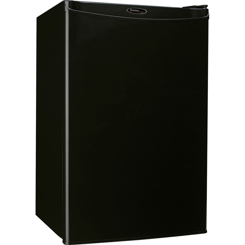 Compact Black Energy Star Freestanding Refrigerator with Reversible Door