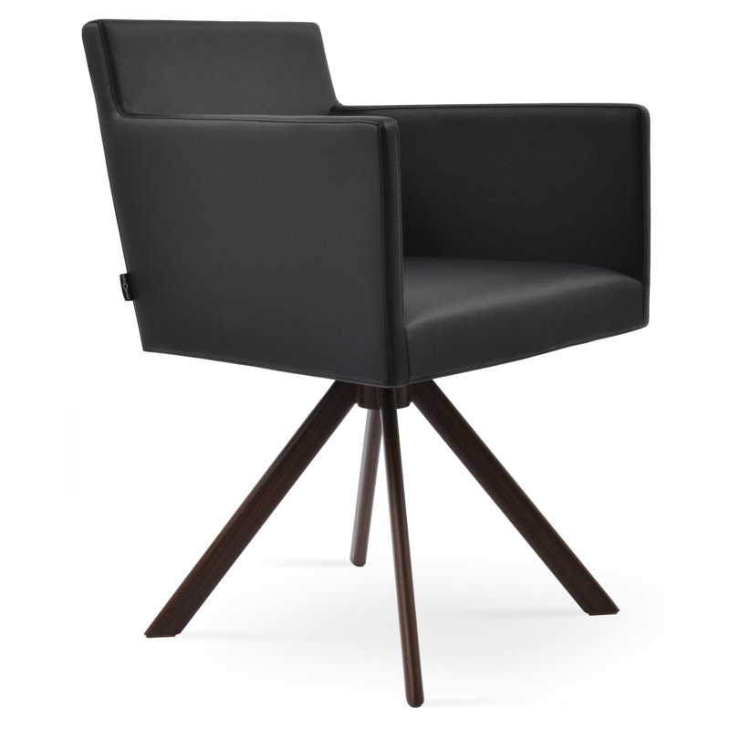 Harput 15'' H Upholstered Armchair, Walnut