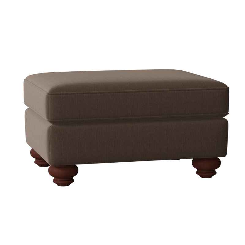 Craftmaster 33" Rectangle Standard Ottoman, Manhattan, Peyton 8 Brown Performance Twill