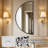 Arched Aluminum Frame Wall Mirror with Tempered Glass for Bathroom, Living Room, Entryway-348894879-348894874