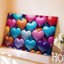 Toile un motif vibrant et fantaisiste avec un tableau d'art mural brillant de cœurs colorés de différentes tailles et nuances, y compris l'art mural sur toile-1408968751