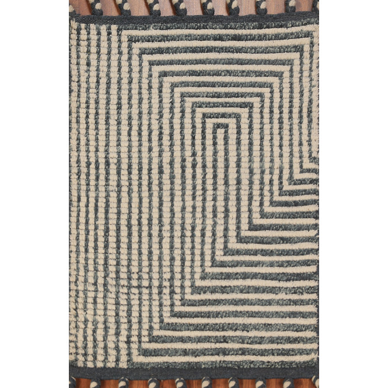 Tapis indien à motif géométrique 2x3
