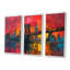 Red Blue Brooklyn Bridge Nyc - Bridges Wall Art Set-1805501262-1805501300
