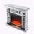 W 46" X D 12.6 X H 41 " Acrylic Diamond Mirror Fireplace Cabinet, TV Fireplace Cabinet