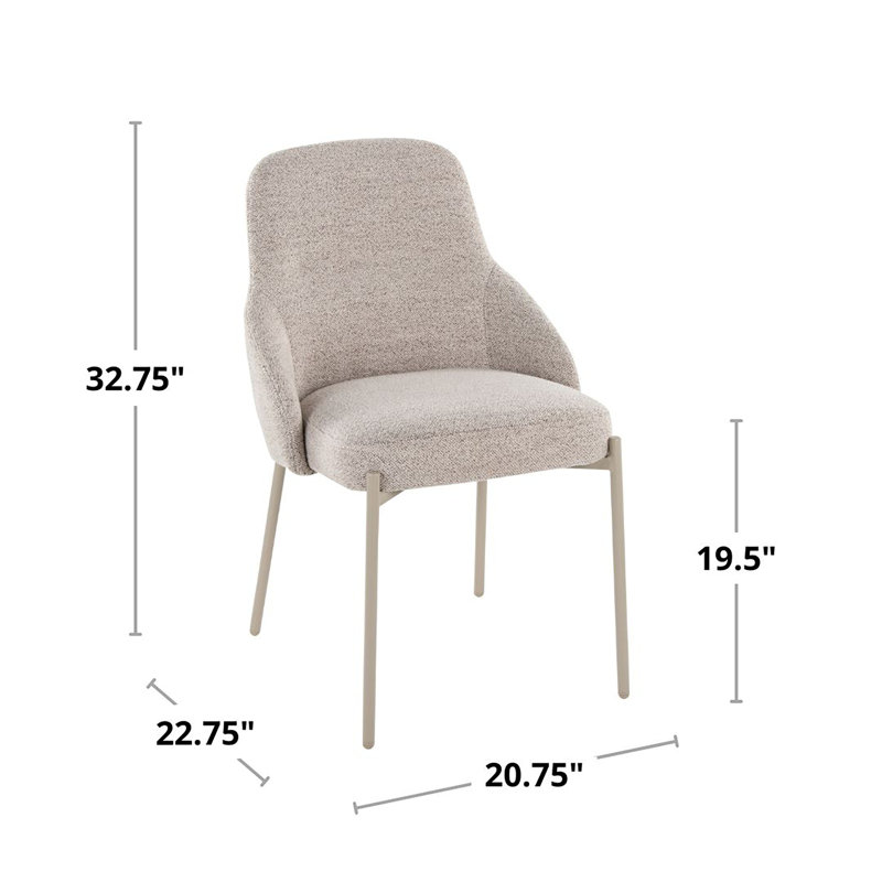 York Upholstered Chair - Set of 2, Beige, Beige