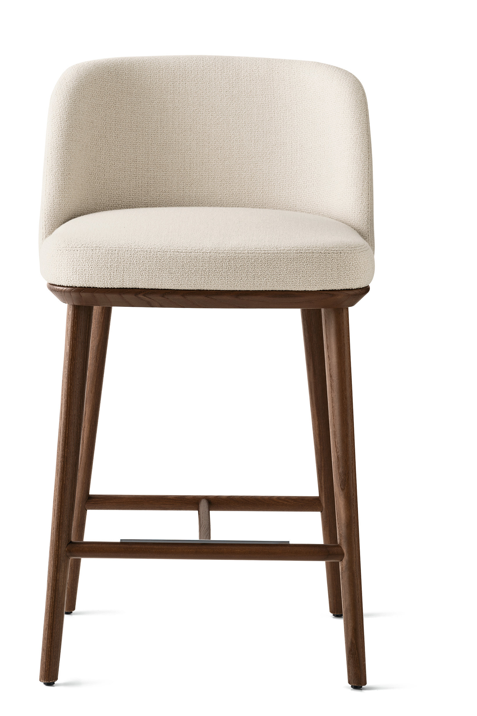 Wooden stool with padded seat top