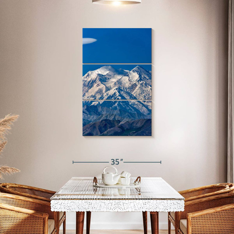 Alvord McKinley Denali Snowy Mountains, H 45 po x l 28 po