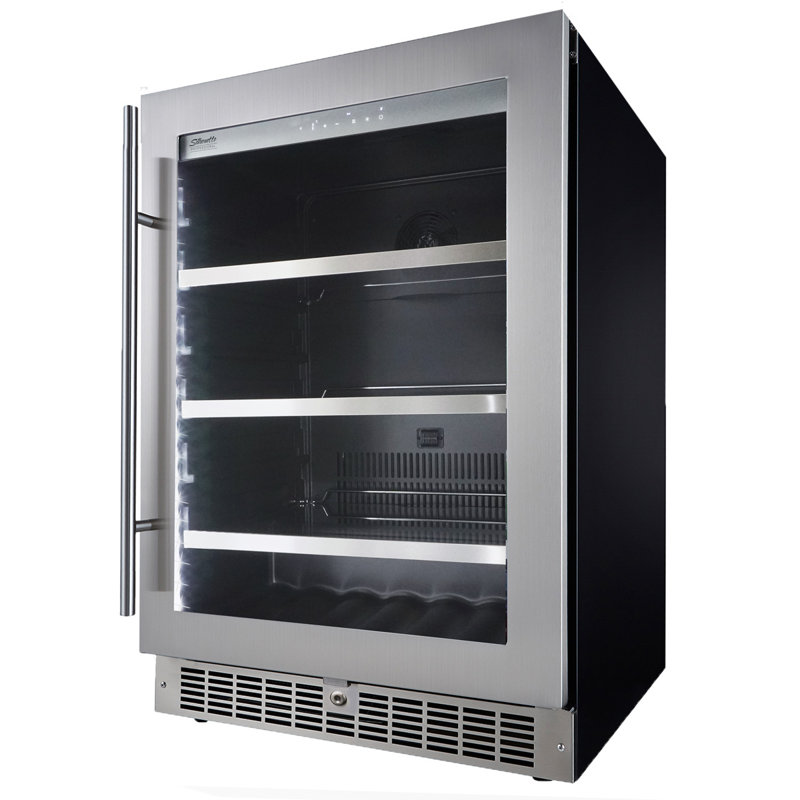 Danby 23.81'' W Built-In 126 Cans (12 oz.) Beverage Cooler with Reversible Glass Door