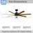 56" Outdoor Ceiling Fan With 7 Blades, Quiet Dc Motor, Dimmable 3 Color Led Light, Remote Control, And Multiple Downrods For Patio & Indoor Use-1827491610-1838362107