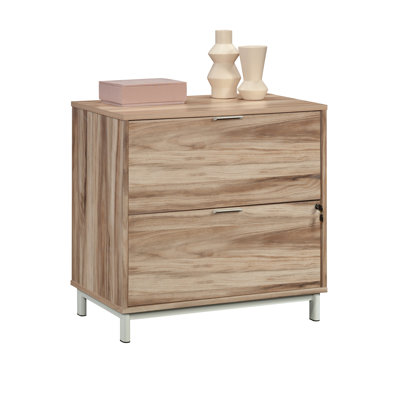 Wood Lateral File With Two Drawers, Acacia