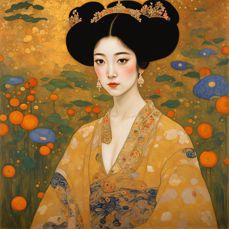 Silken Garden, 36" H x 36" W