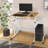 Mobile Computer Desk Workstation, Rolling Laptop Standing Table with Monitor Shelf and Host Rack-82396207