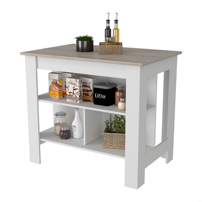 Kitchen Island Antibacterial Dozza, Three Shelves