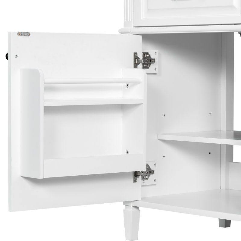 Meuble-lavabo 36 po avec comptoir en céramique, Blanc