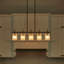 Luminaire suspendu linéaire en verre pour îlot de cuisine à 5 lumières Harlune-1615816936-1615816938