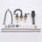 ° Swivel Double-handle Faucet Metal Traditional Bathroom Essential