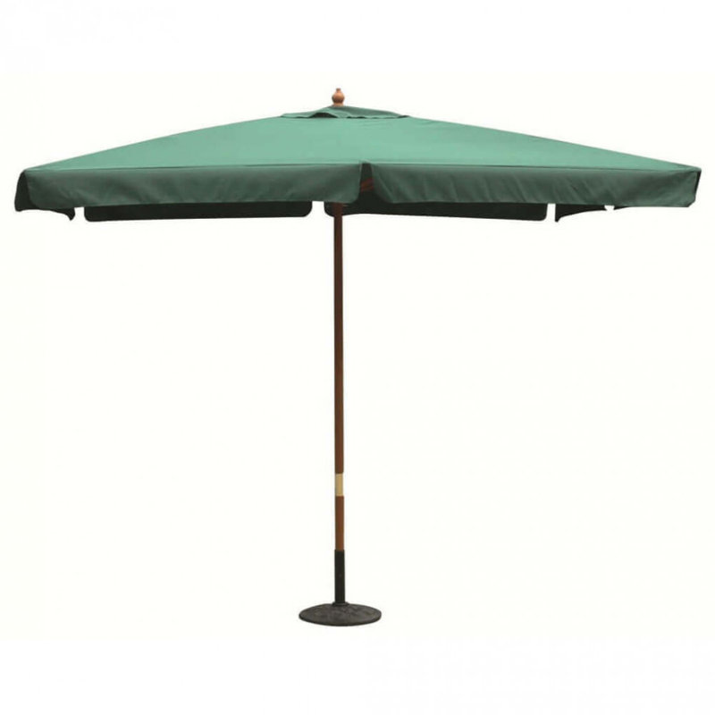 Ansje 200cm Rectangular Market Parasol, Green, 200 cm H x 300 cm W x 400 cm D