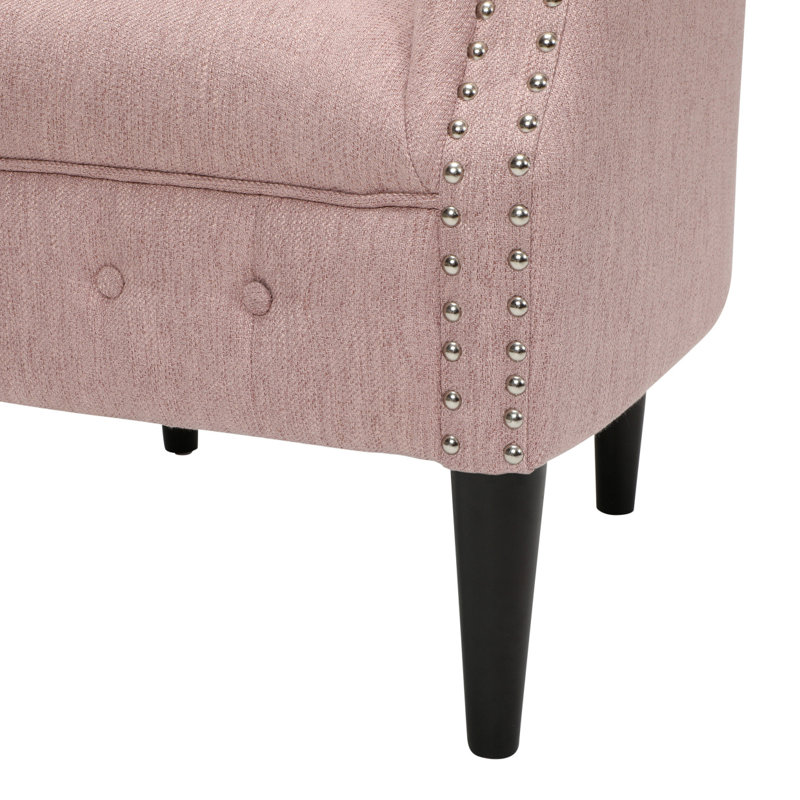 Canapé moderne + repose-pieds, Rosé
