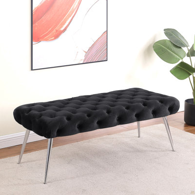 Banc rembourré et capitonné