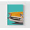 Affiche de pare-chocs de voiture classique, décor de voiture classique rétro, œuvre de bureau de concessionnaire, impression de Thunderbird jaune, idée de cadeau d'homme de voiture