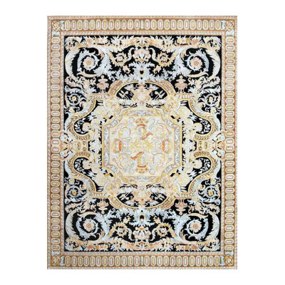 Machine Washable Barcelona Collection Multicolor Mixed Floral Pattern Traditional Patterned Vintage Decorative Rug