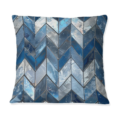 Chevron Waves - Glam Throw Pillow