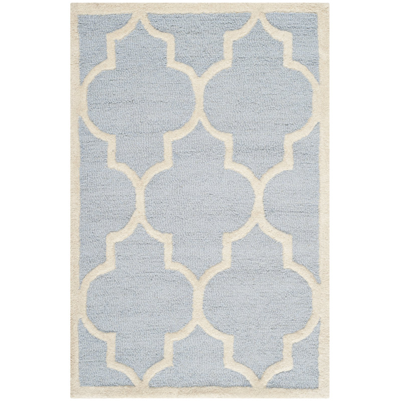 Cannen Hand Tufted Wool Geometric Rug, Rectangle 2'6" x 4'