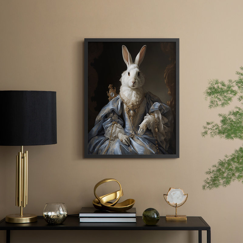 ANIMALS Series CLXXXVII - Reproduction encadrée de qualité supérieure - Prêt à être accroché - Aucun clou requis, Noir