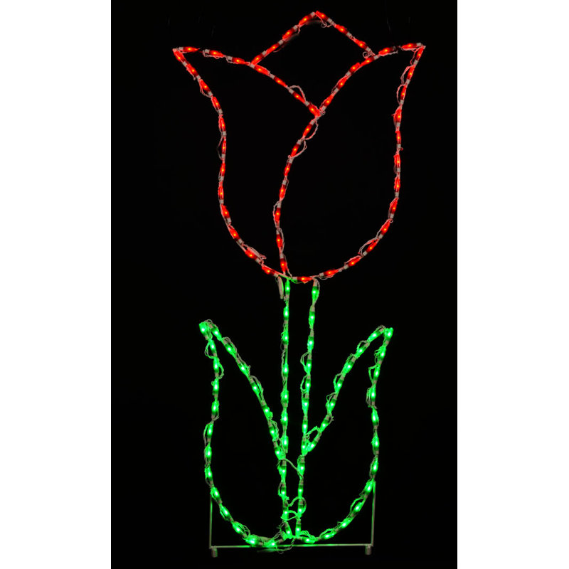 Luminaire à del tulip, Rouge
