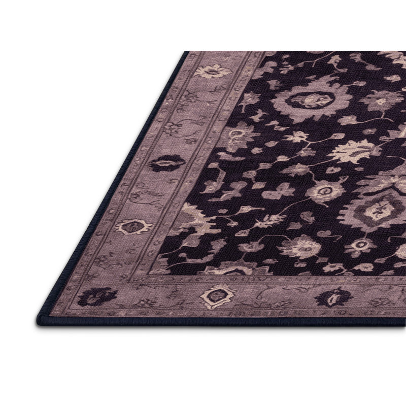 Tapis mauve lavable à la machine