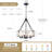 6 - Light 19.69'' Dimmable Modern Drum Candle  Chandelier With Glass Shade-2004979613