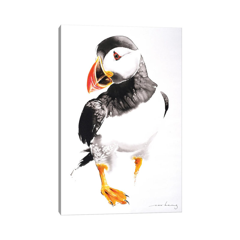Puffin III by Soo Beng Lim - Wrapped Canvas Print, 30.48 cm H x 45.72 cm W