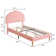 Twin Size Bed Frames With Cimahi Adjustable Teddy Fleece Headboard, Upholstered Platform Bed W/Slats Support