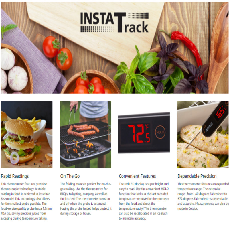 Thermomètre de cuisson pour barbecue InstaTrack